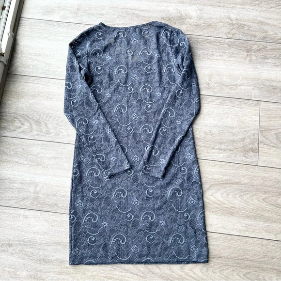 Aritzia Talula Navy Lace Semi Sheer Mini Dress - Picture 13 of 14